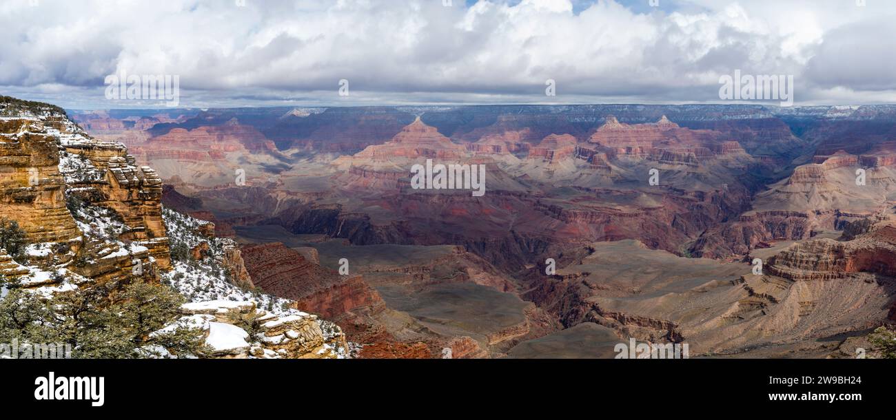 Grand Canyon vu de Mather point, parc national du Grand Canyon, Arizona Banque D'Images