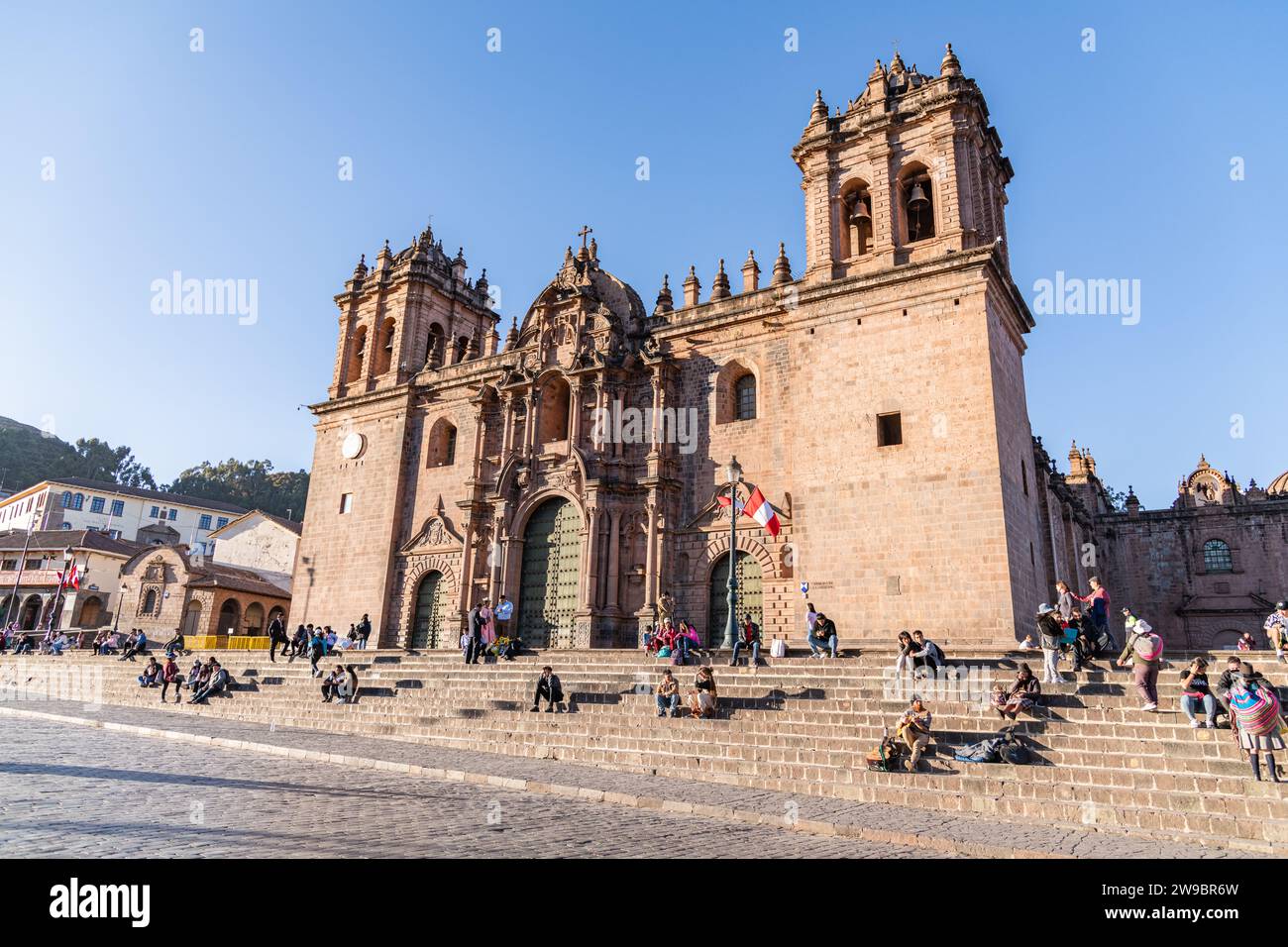 Cathédrale de Cusco sur la Plaza de Armas dans le centre historique de Cusco, Pérou Banque D'Images