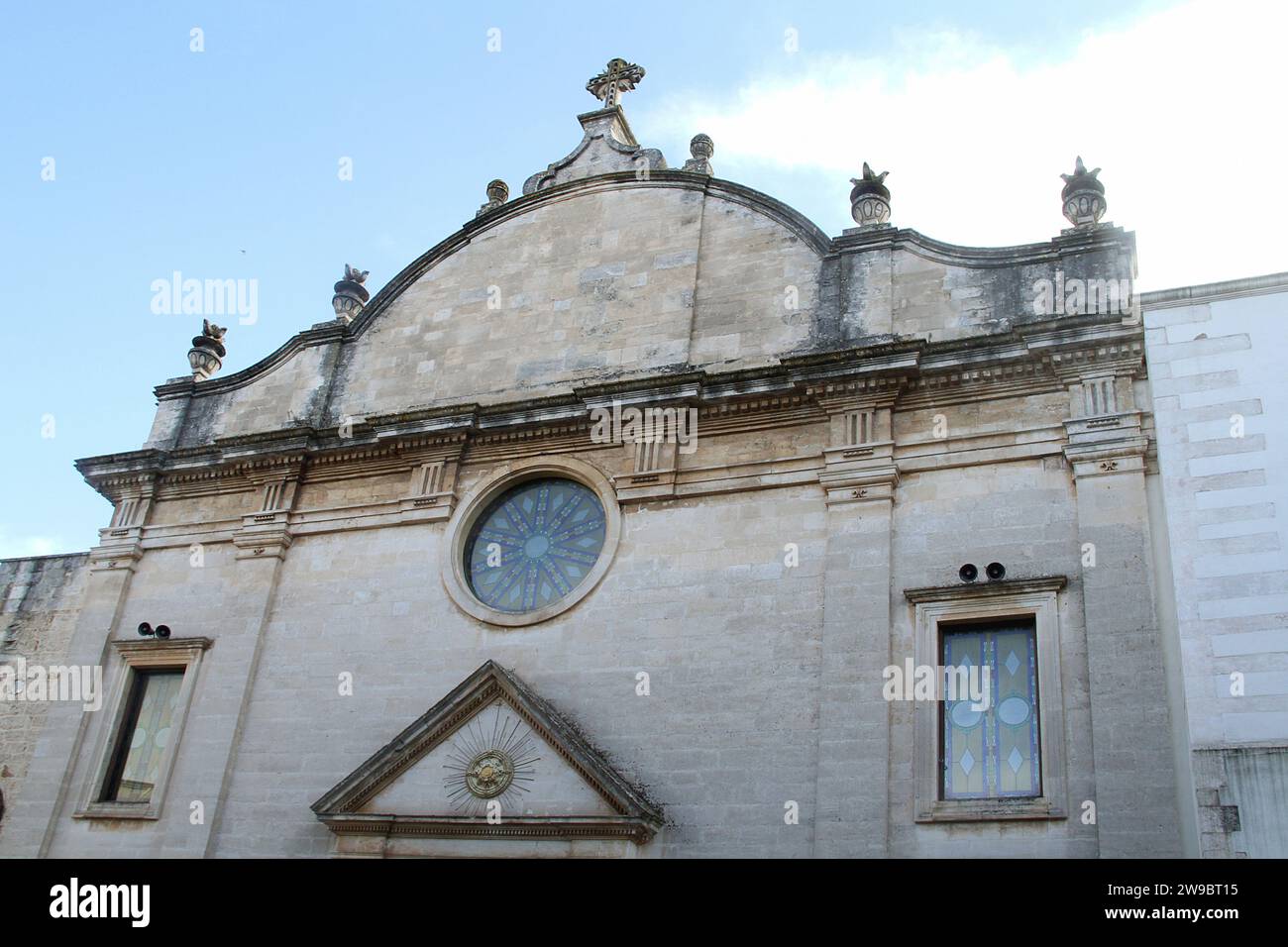 Martina Franca, Italie. Extérieur du 15e siècle de l'église de Saint Antoine de Padoue. Banque D'Images