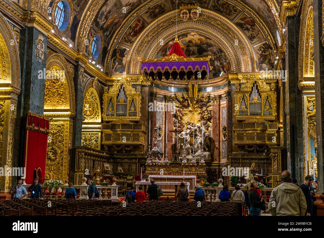 Co-Cathédrale de St. Jean-Baptiste à la Valette, Malte Banque D'Images