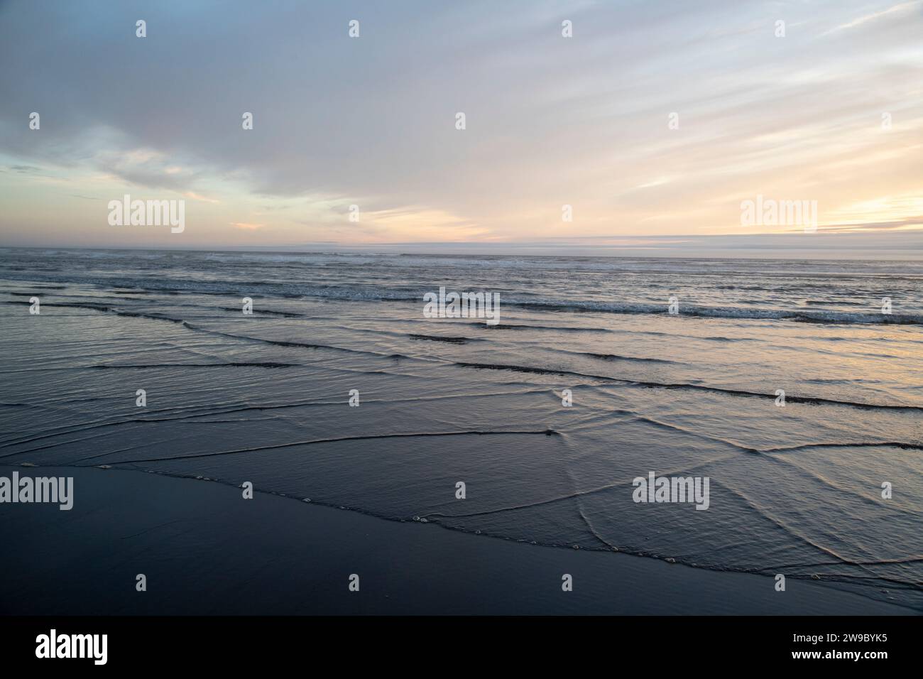 coucher de soleil sur la plage coucher de soleil oregon Banque D'Images