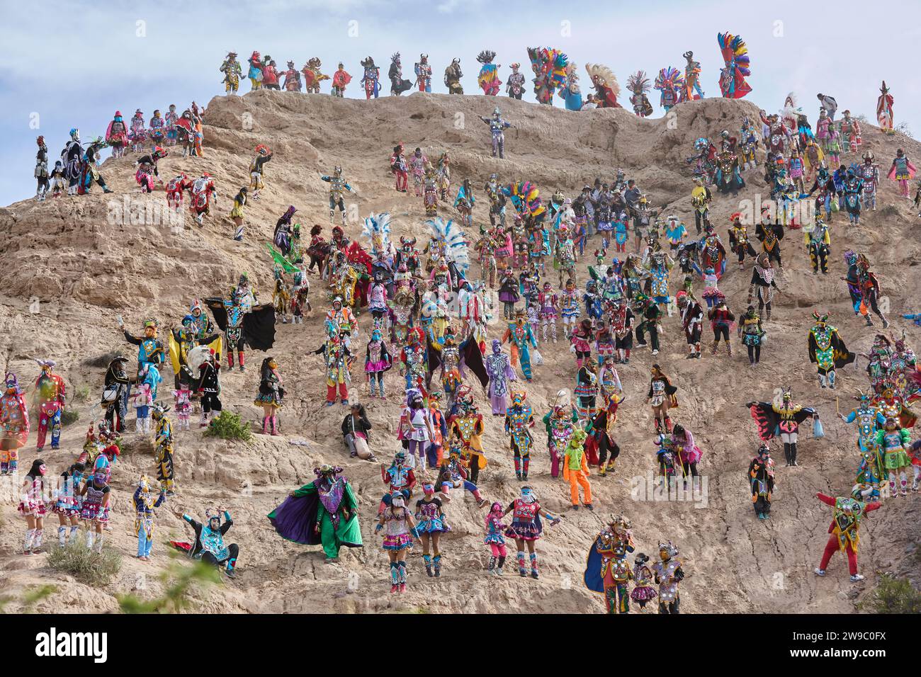 Uquia, province de Jujuy, Argentine. 10 janvier 2018. Découverte du diable du carnaval, l'une des célébrations les plus importantes du carnaval. Banque D'Images