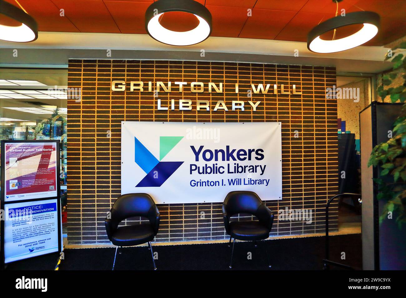 Grinton I Bibliothèque Yonkers NY Banque D'Images