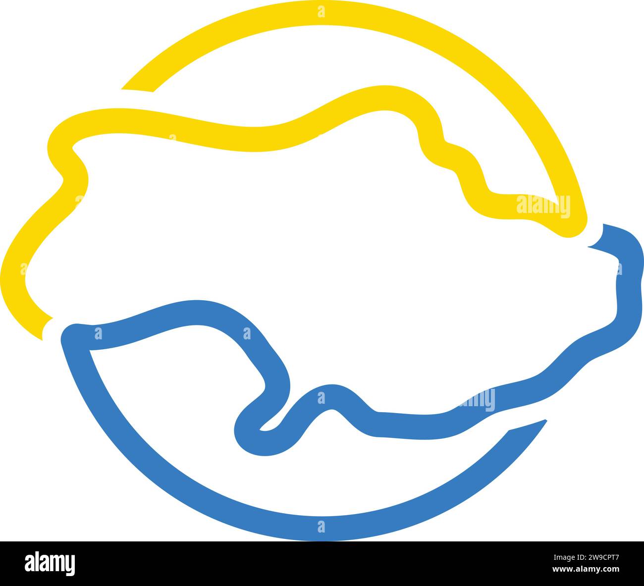 Conception d'illustration vectorielle d'icône de carte d'Ukraine Illustration de Vecteur