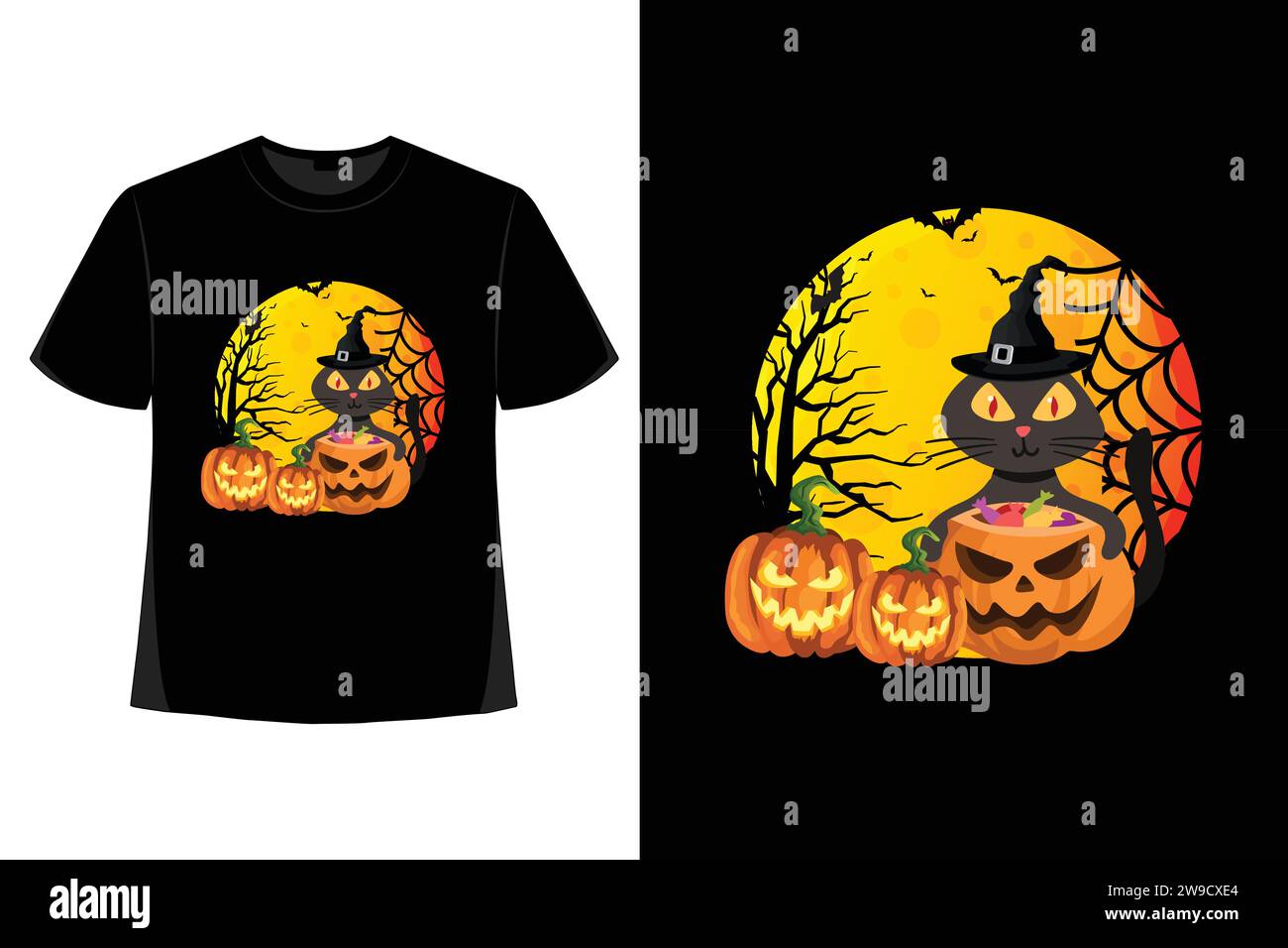 T-shirt Halloween Citrouille Effrayant - Design Festif - Pour Hommes, Femmes, Enfants - Coton Léger