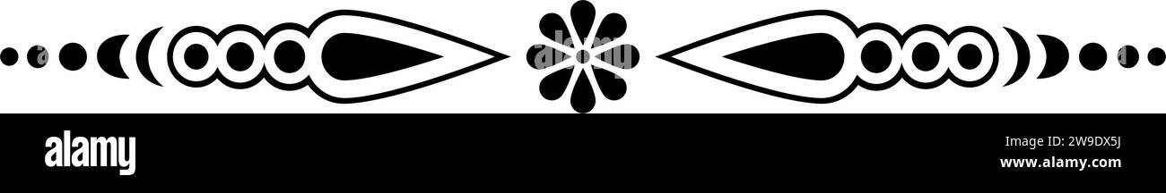 Séparateur de texte, bordure, bordure de texte, noir avec fond transparent Illustration de Vecteur