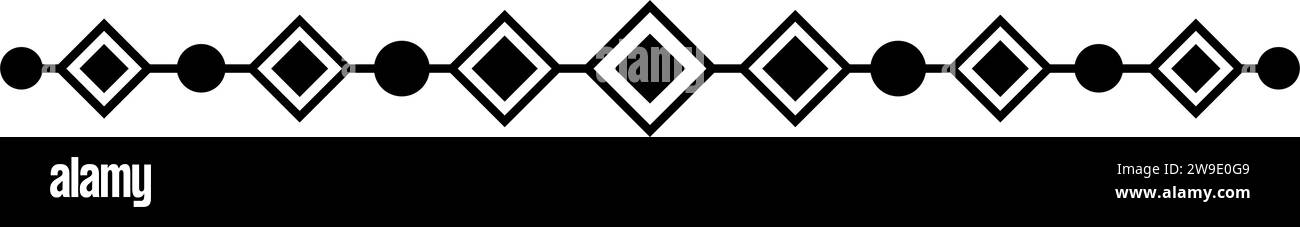 Séparateur de texte, bordure, bordure de texte, noir avec fond transparent Illustration de Vecteur