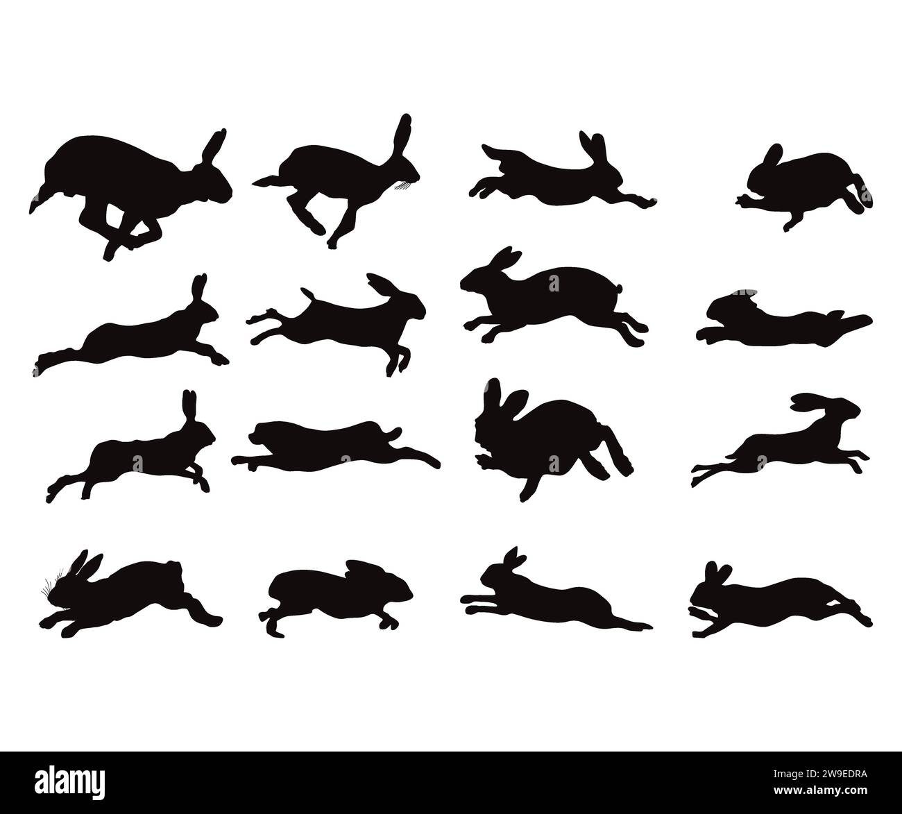 Rabbit Running, Bunny Bundle, forme de lapin de Pâques, Rabbit Cricut ...