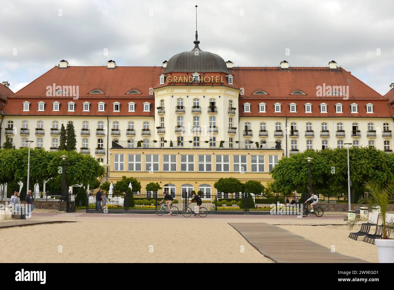 Sofitel Grand Sopot Hotel par une journée nuageuse à Sopot, Pologne, Europe, eu Banque D'Images