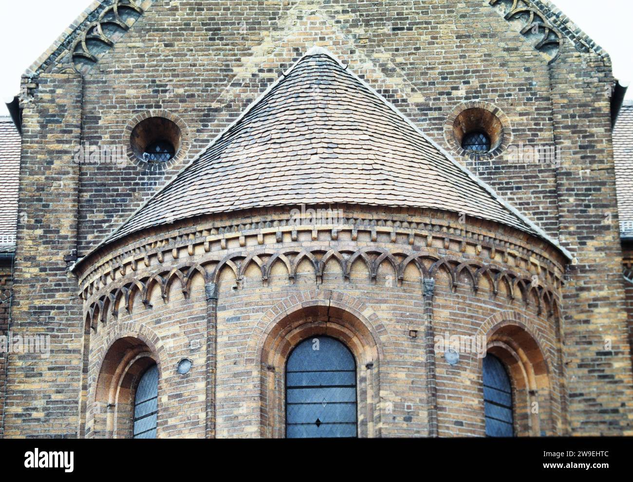 Jerichow, Allemagne. Août 02. 1997. Monastère de Jerichow, 1148-1220. Maître de chœur. Abside de choeur. Banque D'Images