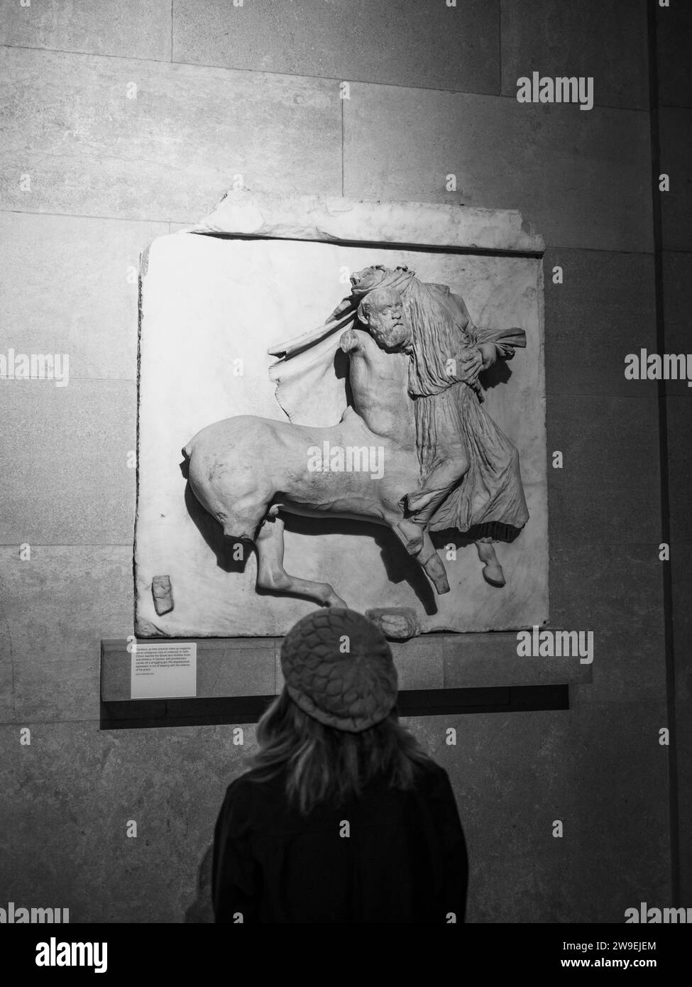 The controversé, les marbres d'Elgin, les galeries du Parthénon, British Museum, Londres, Angleterre, Royaume-Uni, GB. Banque D'Images