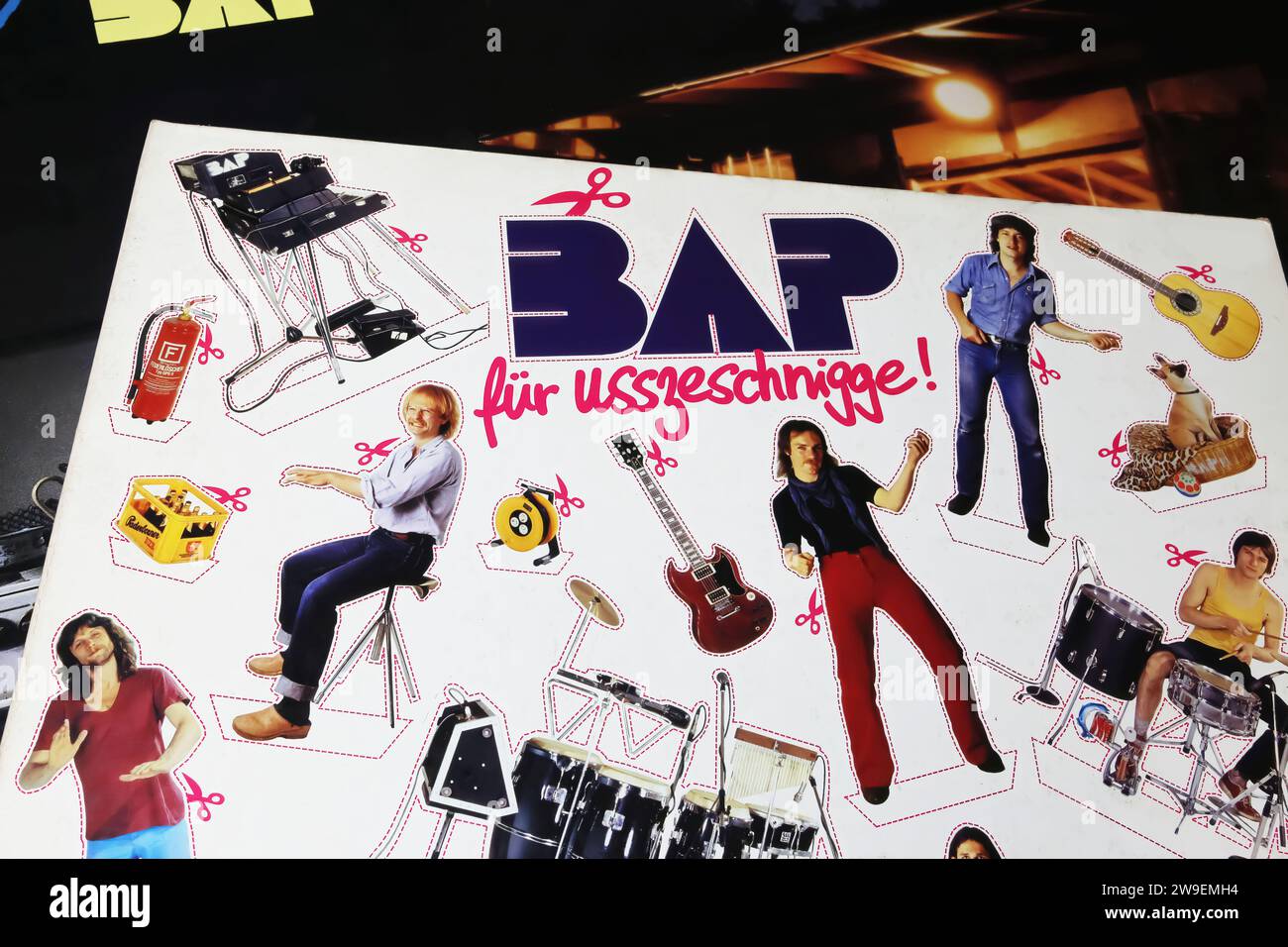 Viersen, Allemagne - mai 9. 2023 : gros plan de la reprise du disque vinyle du groupe de rock allemand le plus populaire BAP de Cologne Banque D'Images