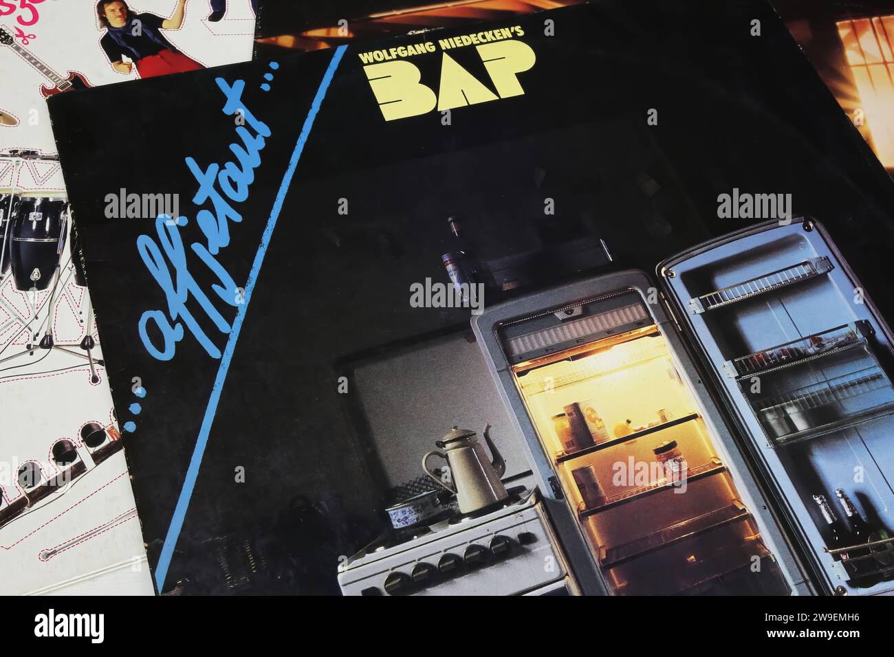 Viersen, Allemagne - mai 9. 2023 : gros plan de la reprise du disque vinyle du groupe de rock allemand le plus populaire BAP de Cologne Banque D'Images