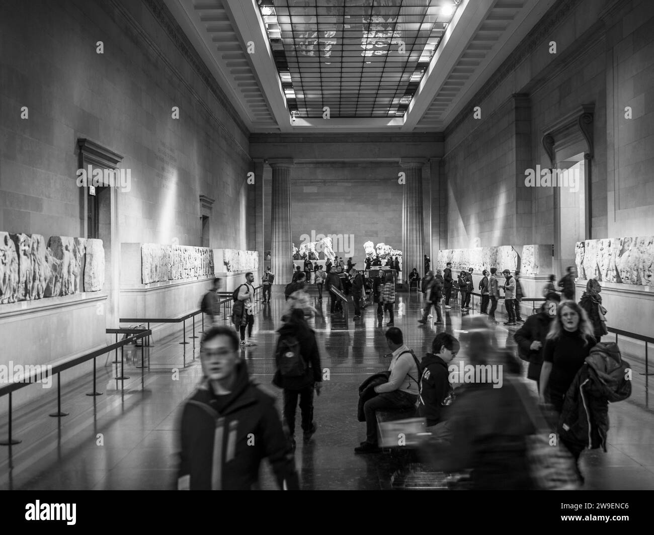 The controversé, les marbres d'Elgin, les galeries du Parthénon, British Museum, Londres, Angleterre, Royaume-Uni, GB. Banque D'Images