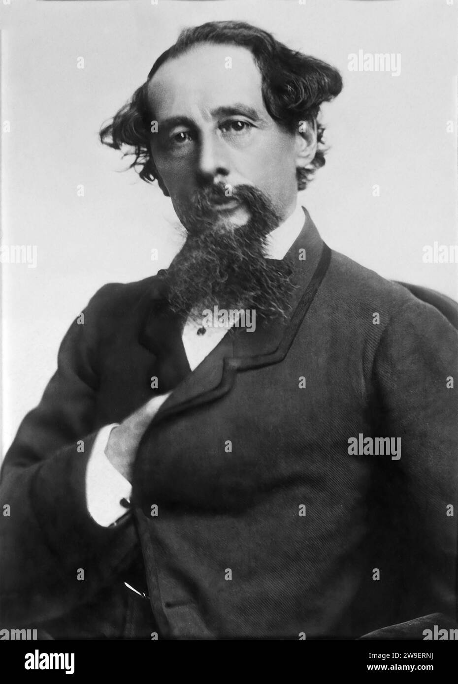 Portrait de Charles Dickens. Circa 1860 - 1870. La London Stereoscopic Company. Banque D'Images