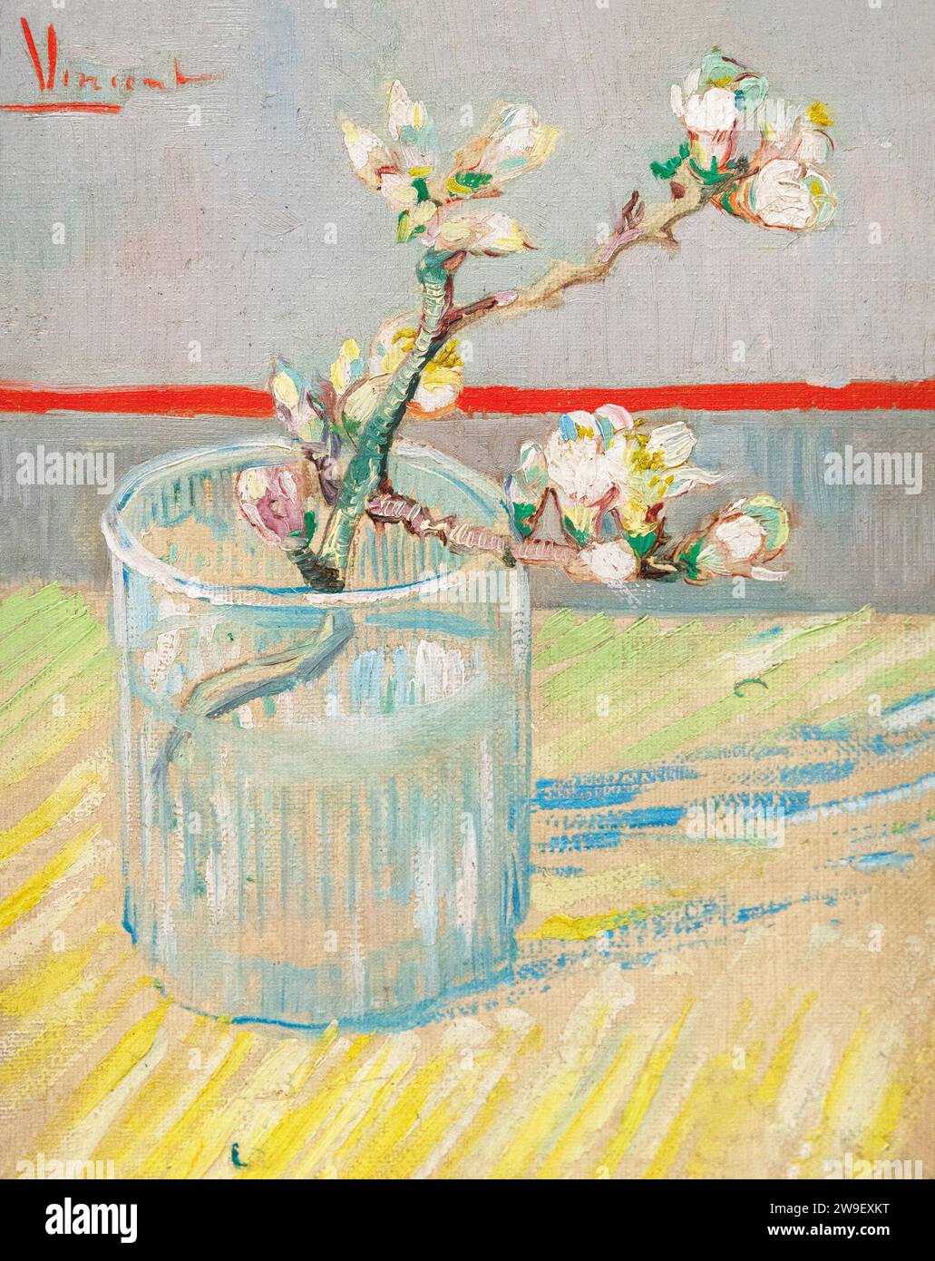Brin de floraison amande dans un verre, Vincent van Gogh, 1888, Banque D'Images