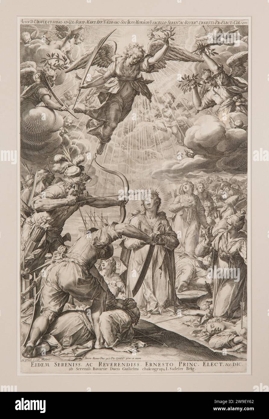 Le martyre de Sainte Ursula et de ses compagnons 1951 par Johann Sadeler Ier Banque D'Images