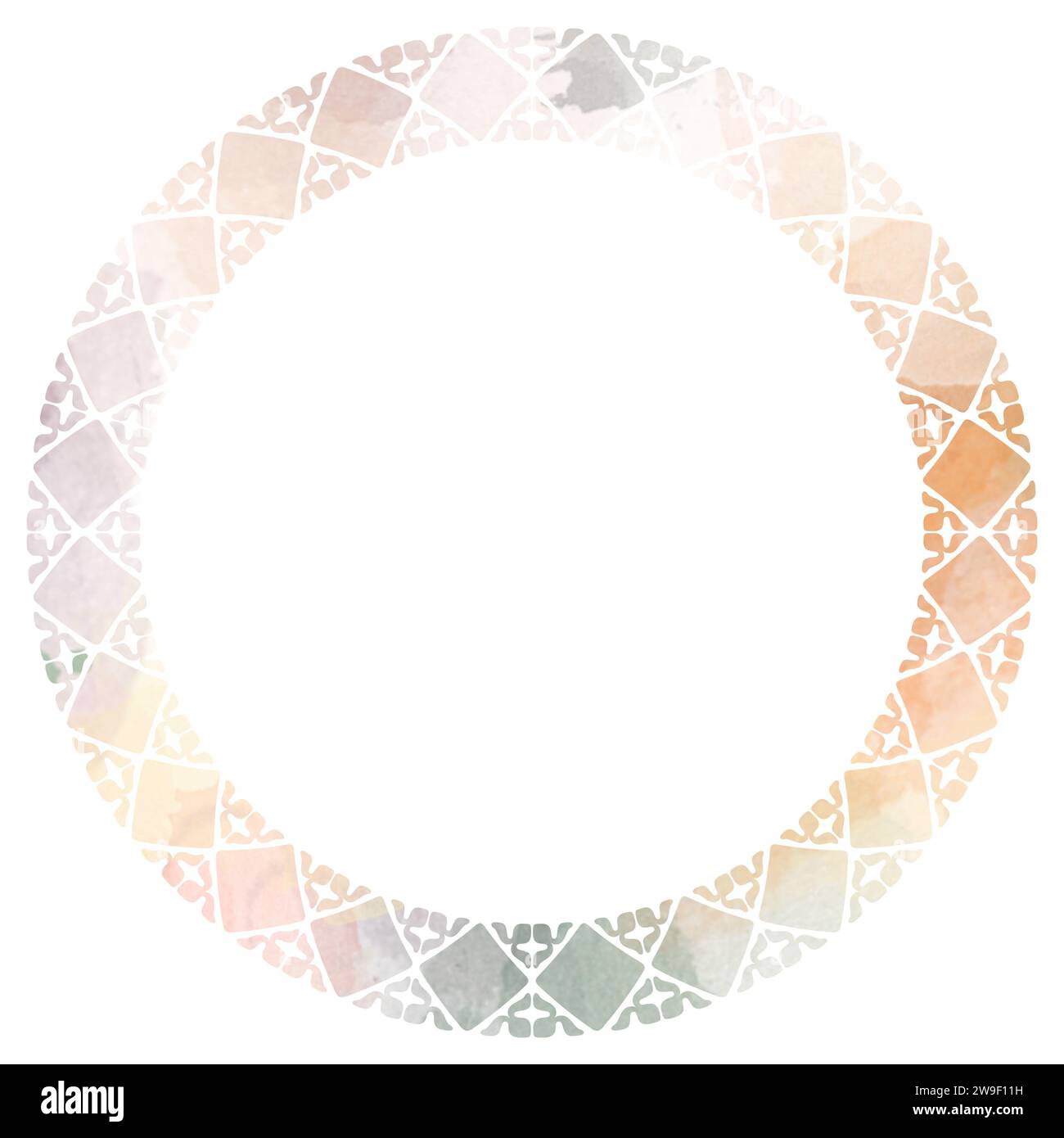 Aquarelle colorée sur papier blanc. Cadre .Grunge arrière-plan. Banque D'Images