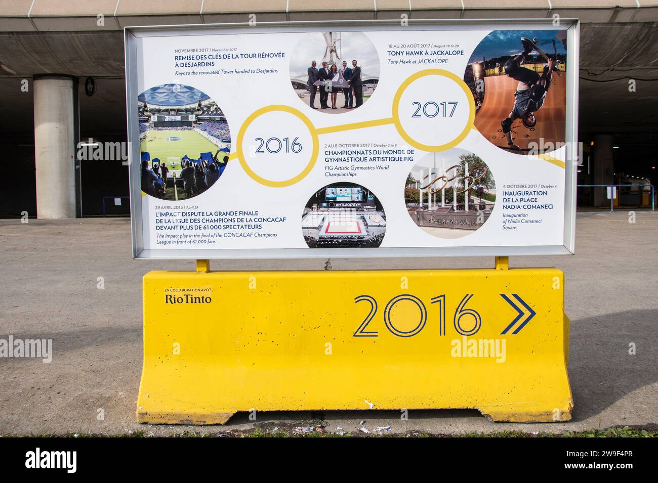 2016 - 2017 histoire du Stade olympique de Montréal, Québec, Canada Banque D'Images