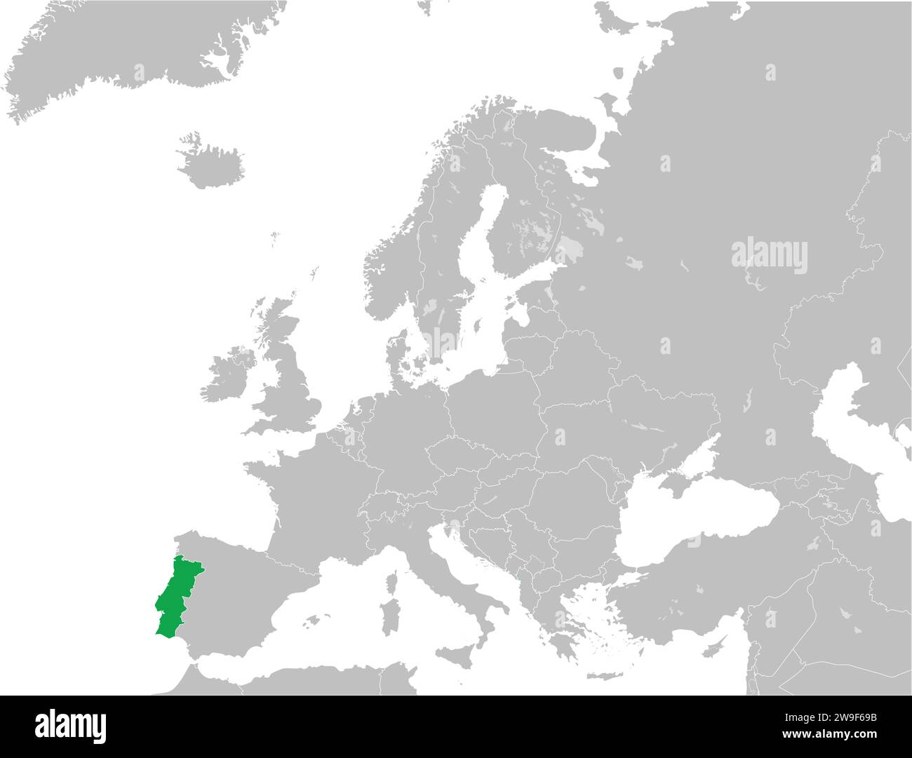 Carte de localisation de la RÉPUBLIQUE PORTUGAISE, EUROPE Illustration de Vecteur
