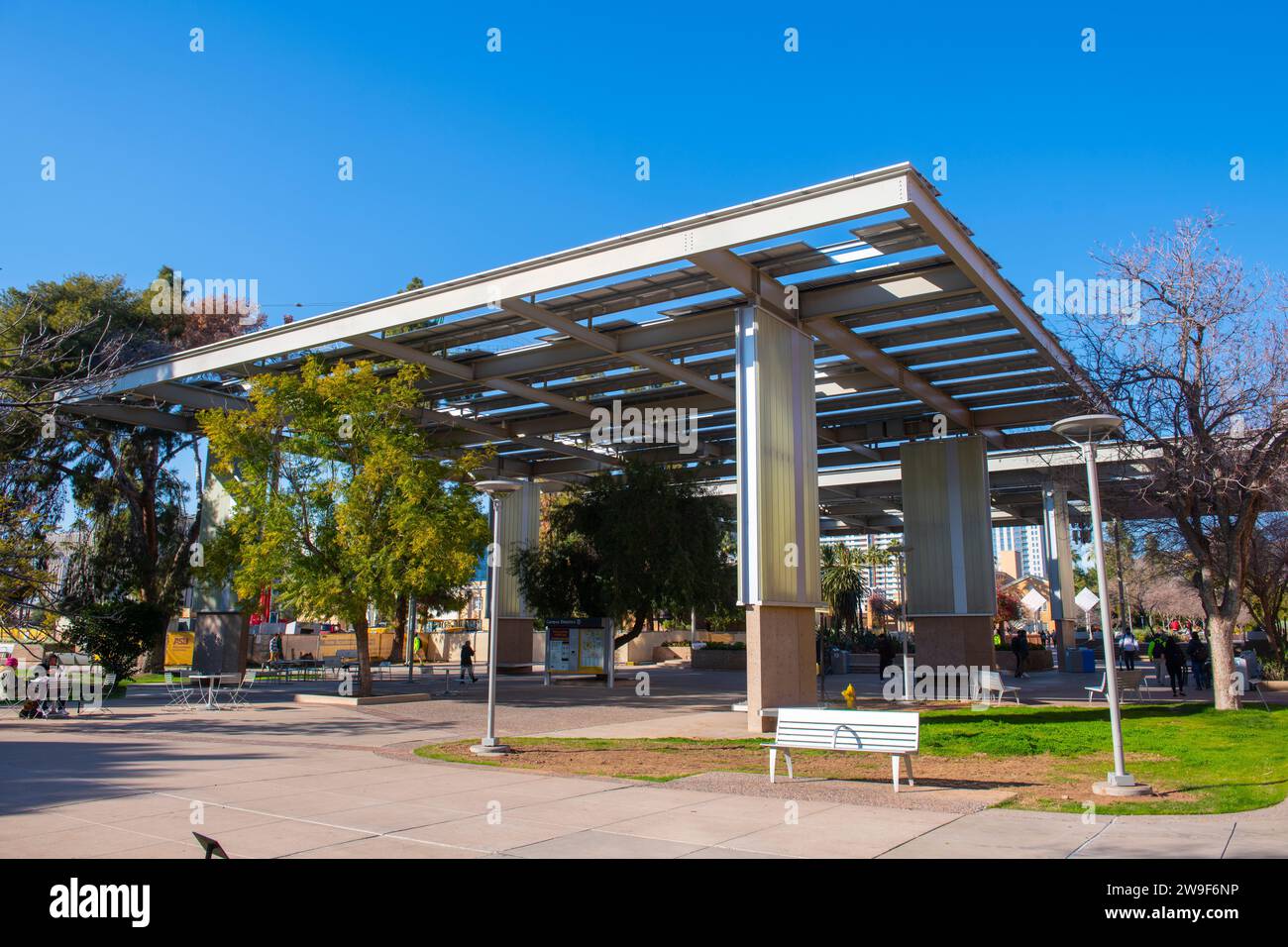 Cady Mall et Hayden Lawn dans Arizona State University ASU campus principal dans la ville de Tempe, Arizona AZ, États-Unis. Banque D'Images