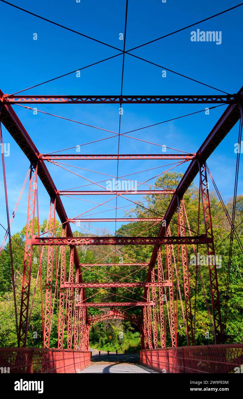 Falls Bridge (Pont), Lovers Leap Lovers Leap State Park, New York Banque D'Images