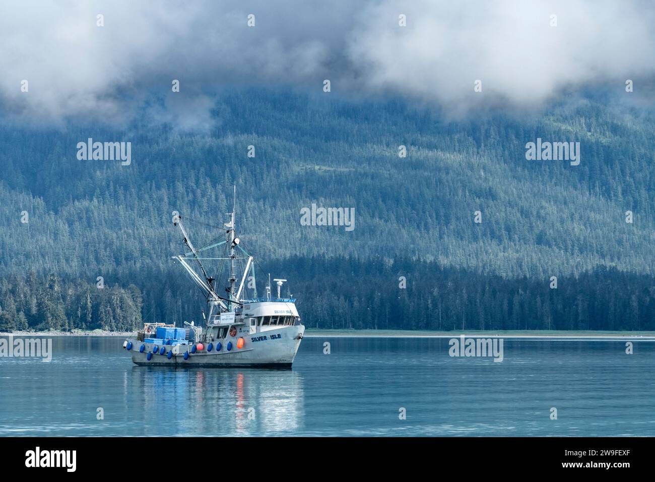 Bateau de pêche au saumon, Alaska Banque D'Images