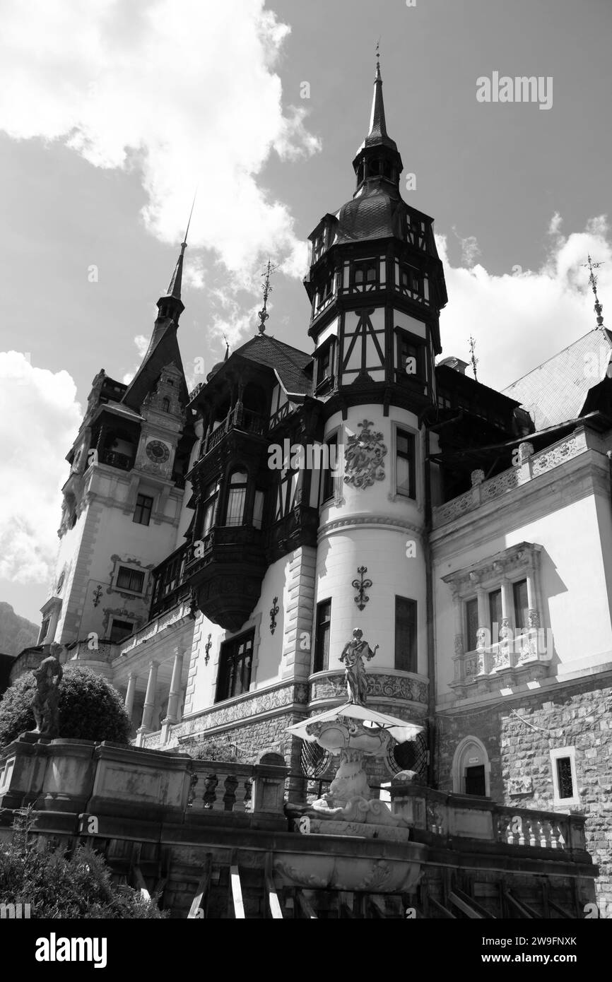 Château de Peles à Sinaia, Roumanie Banque D'Images