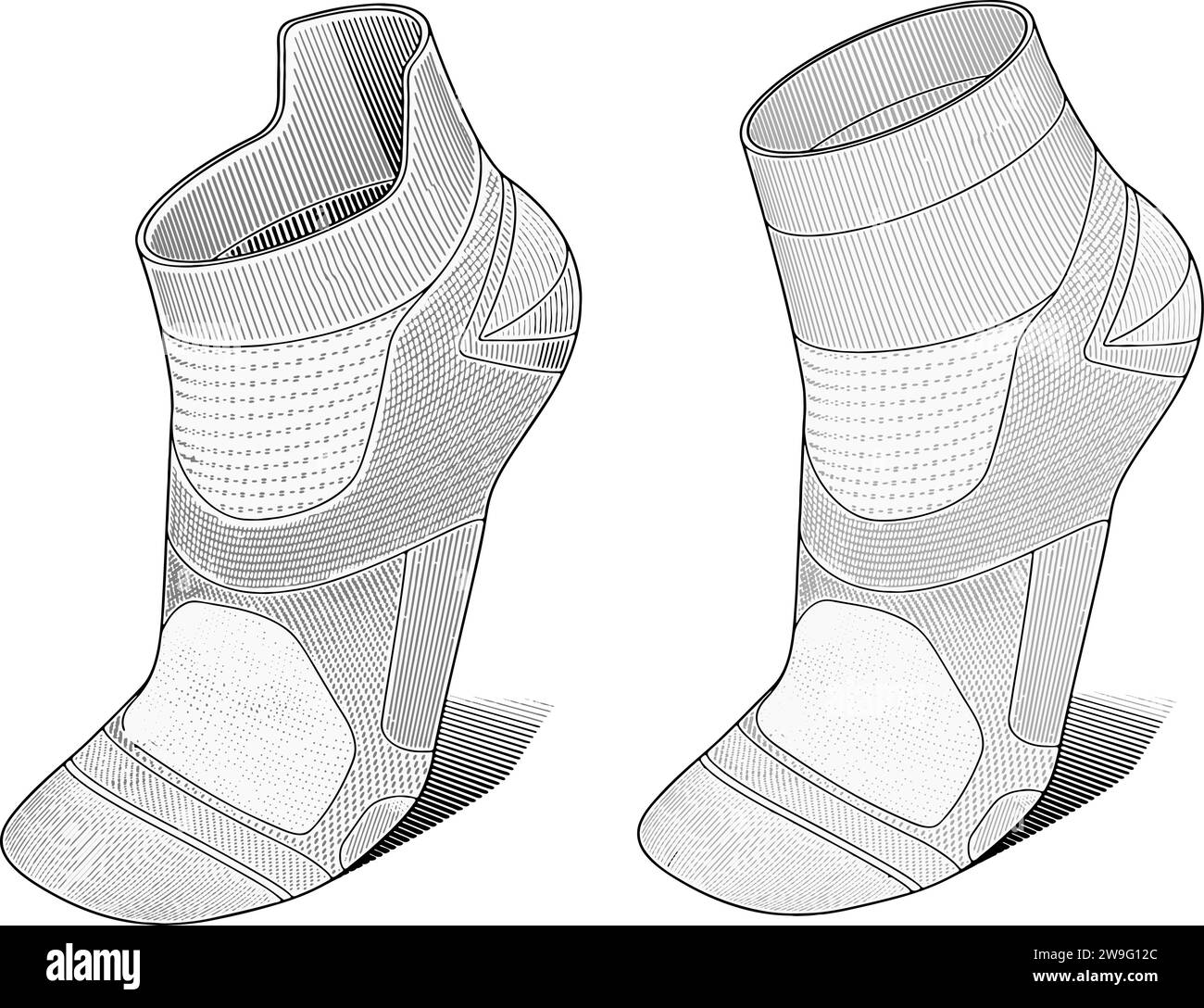 Illustration vectorielle de chaussettes en tricot athlétique. Ceci est une illustration vectorielle détaillée de chaussettes en tricot athlétique de haute performance. Illustration de Vecteur