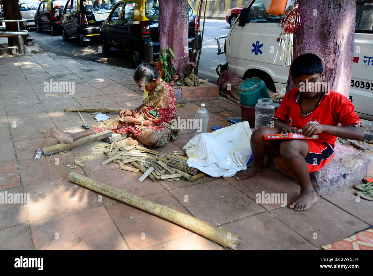 La vie quotidienne à Mumbai, en Inde. Banque D'Images