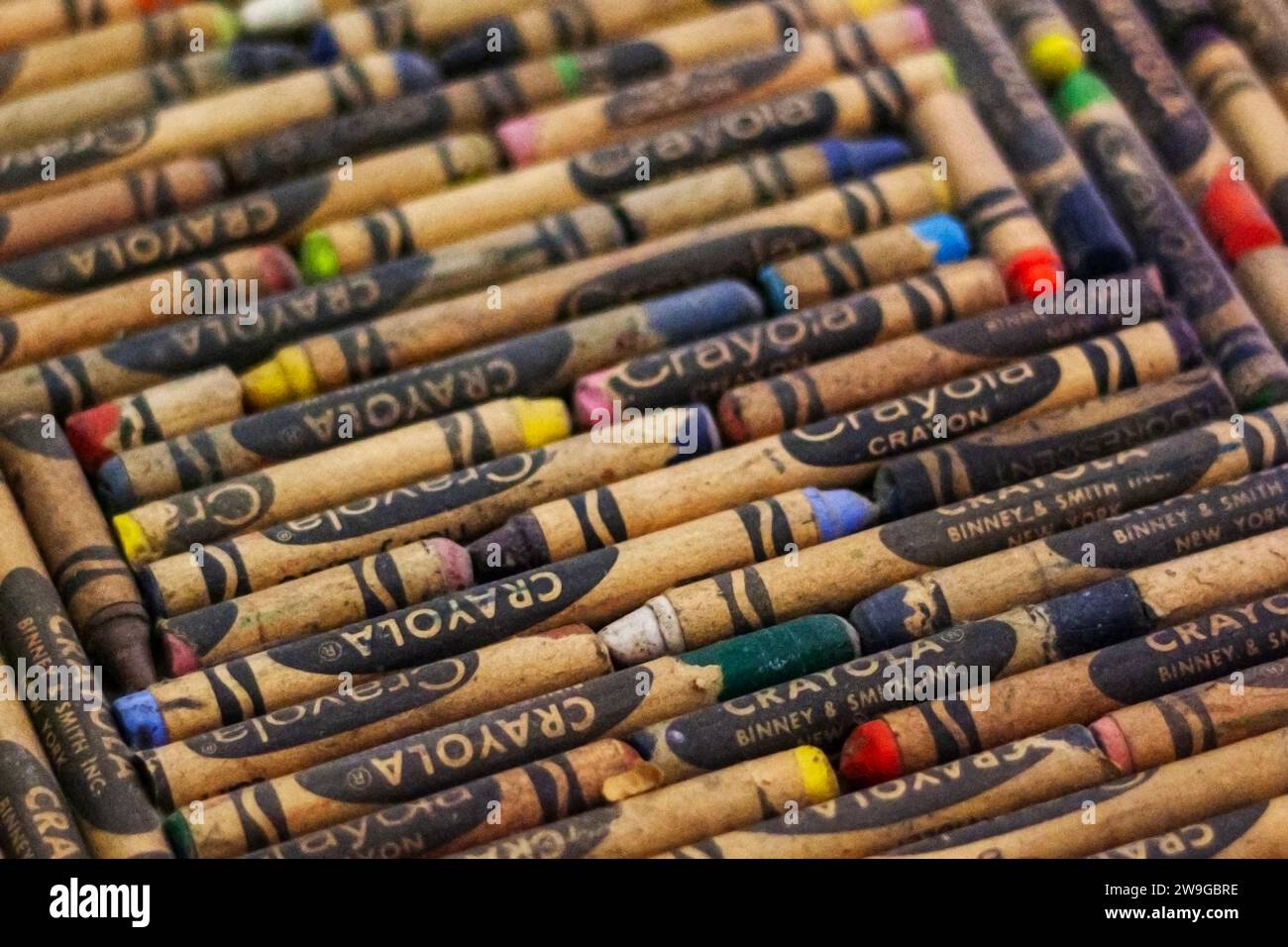 Crayons Crayola vintage Banque D'Images
