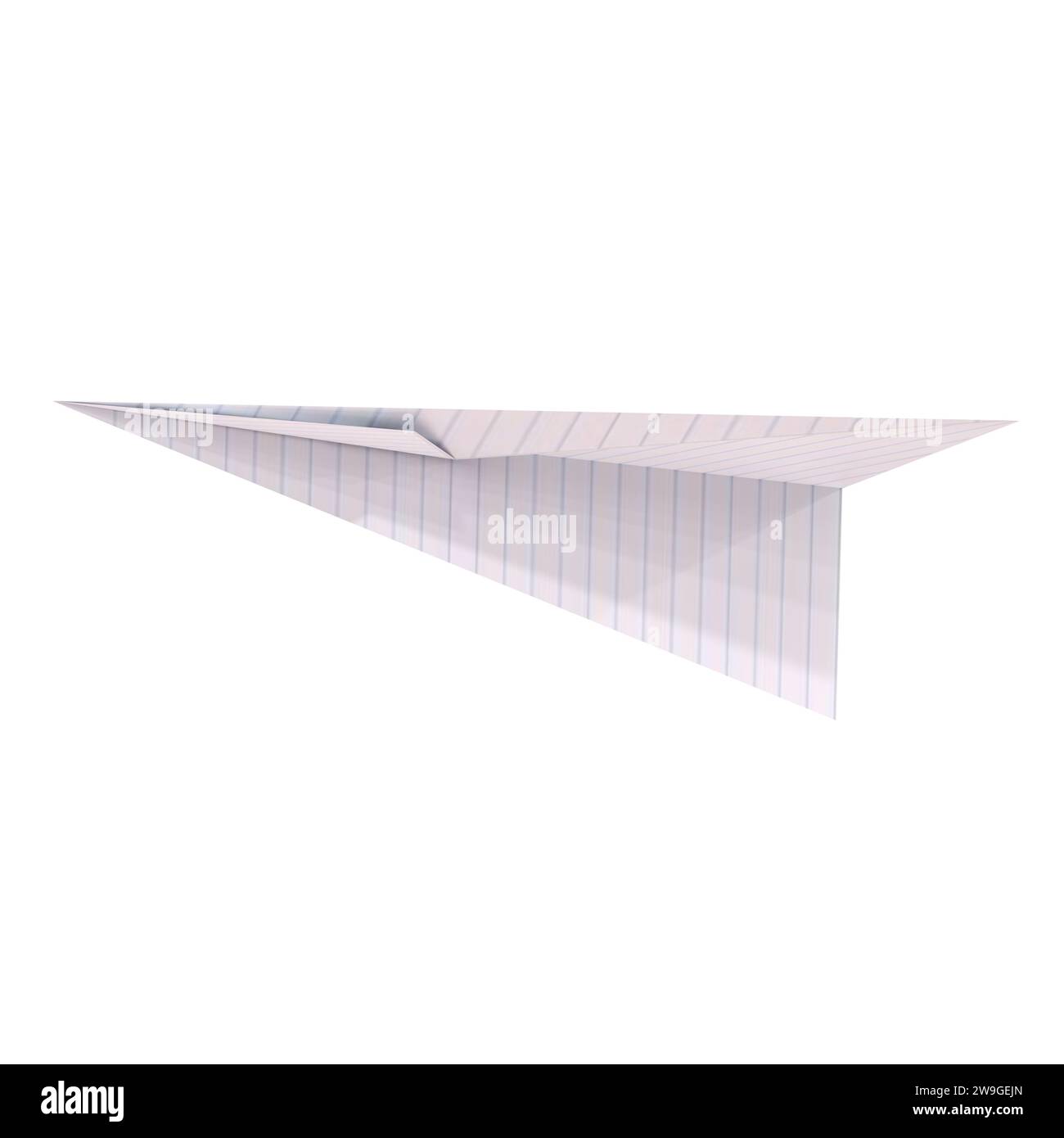 Illustration 3D, plan de papier blanc réaliste sur fond transparent Banque D'Images