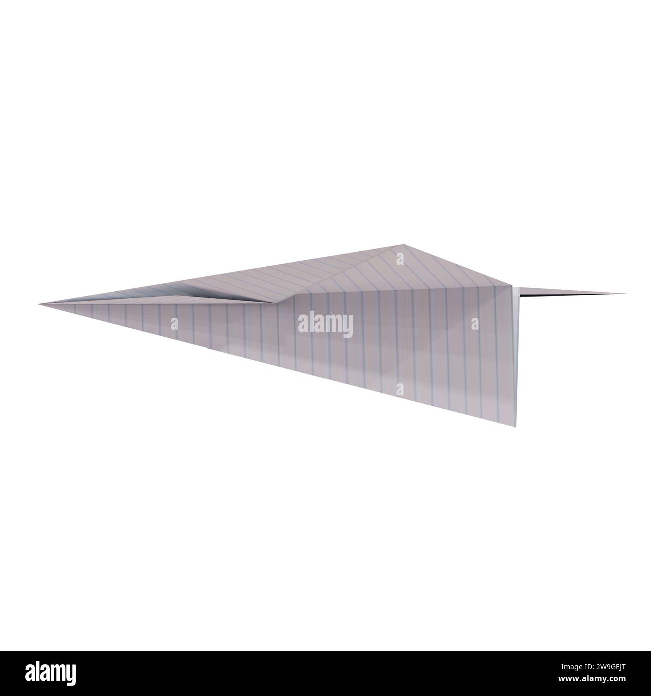 Illustration 3D, plan de papier blanc réaliste sur fond transparent Banque D'Images