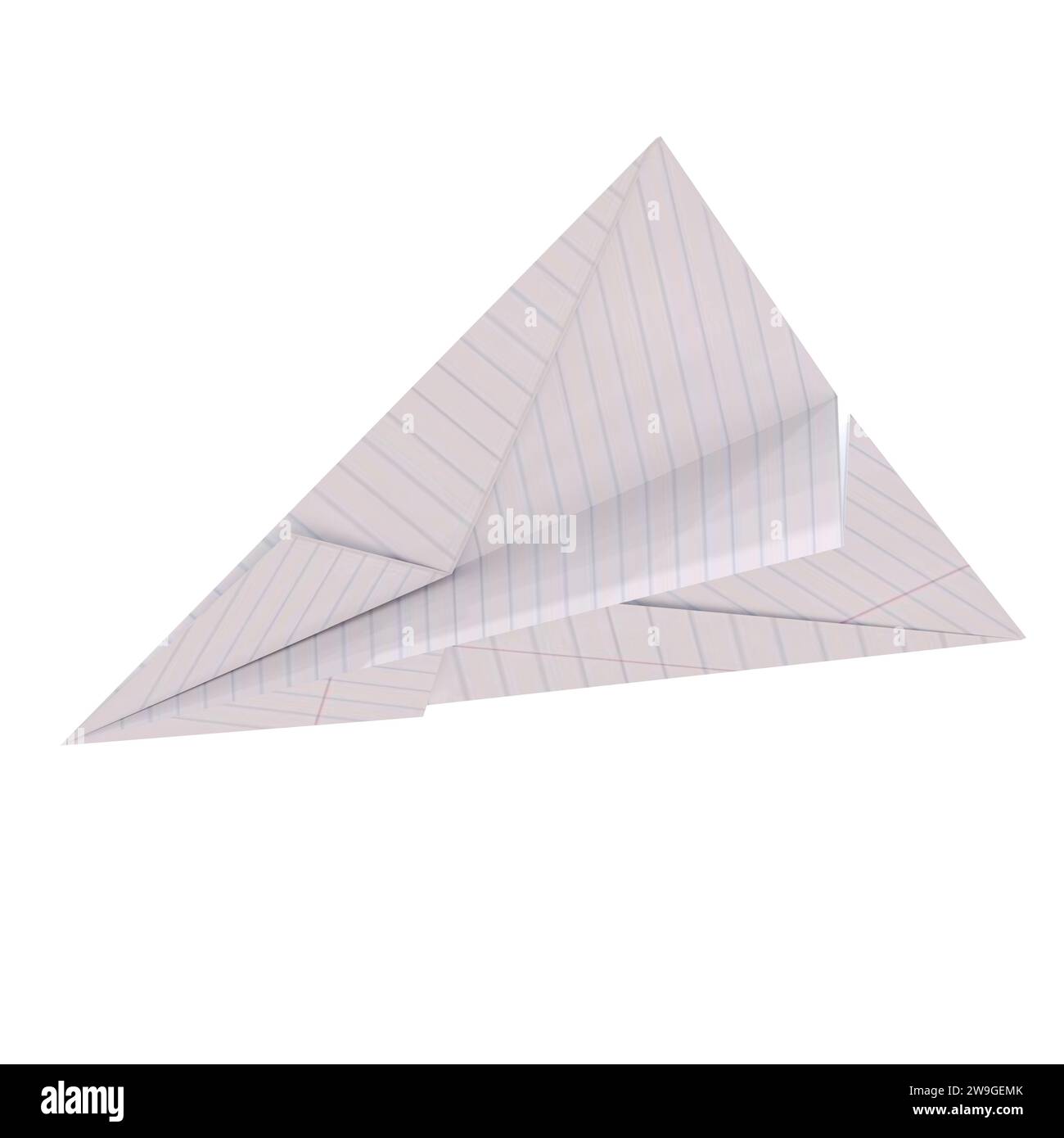 Illustration 3D, plan de papier blanc réaliste sur fond transparent Banque D'Images