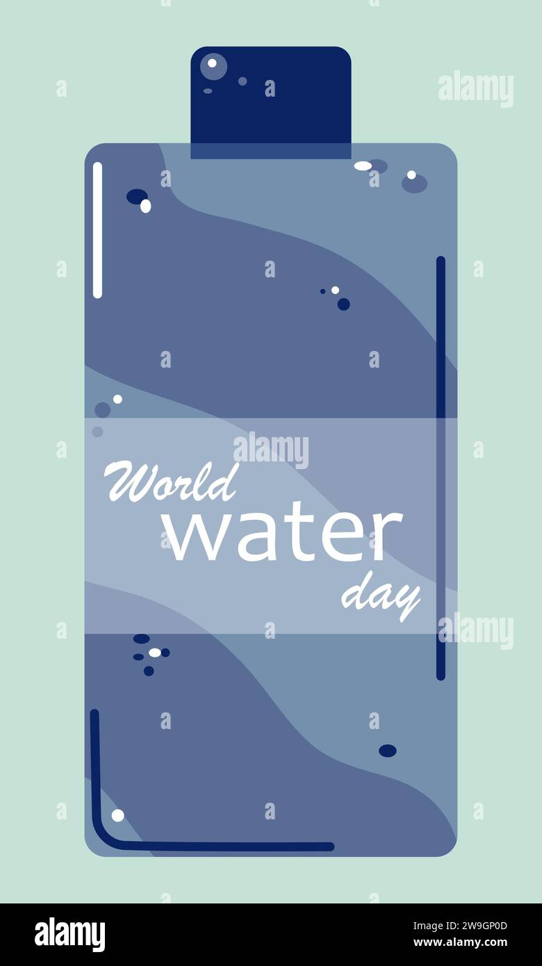 Bannière du 22 mars - Journée mondiale de l'eau Illustration de Vecteur