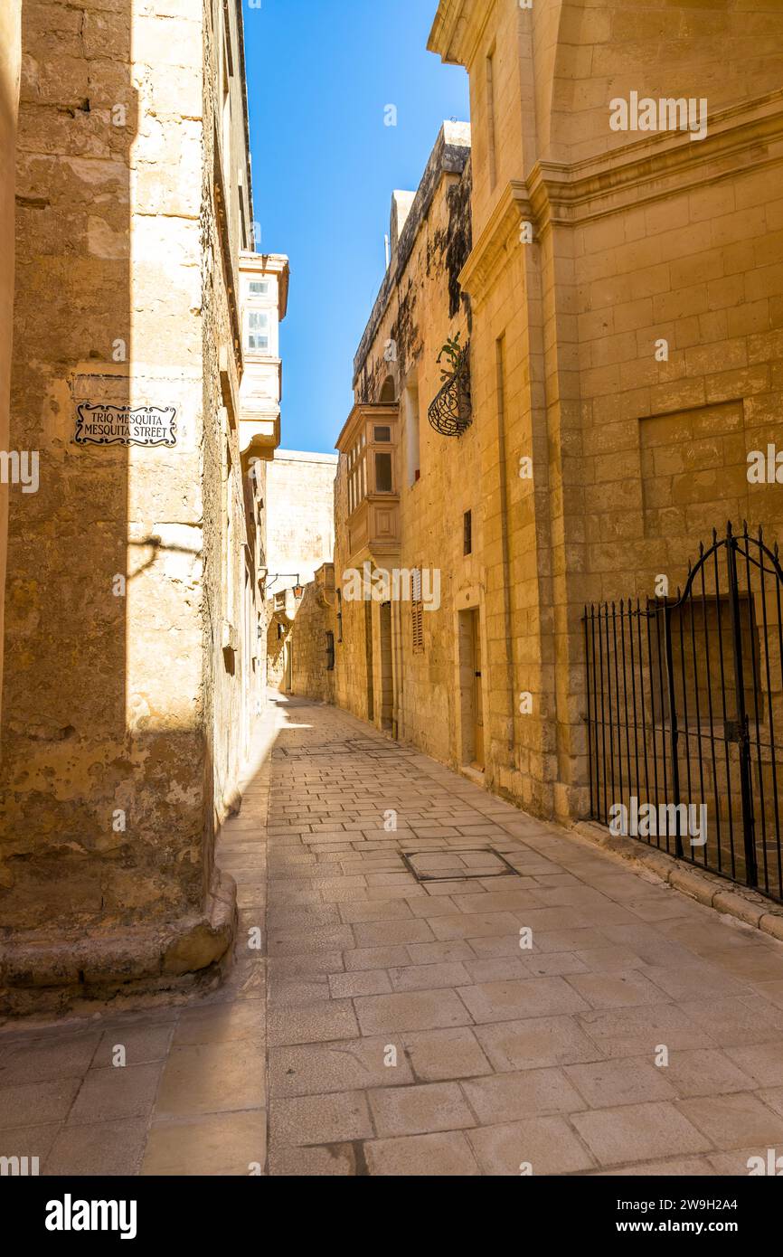 Lieu de tournage de Game of Thrones à Mdina, Malte Banque D'Images