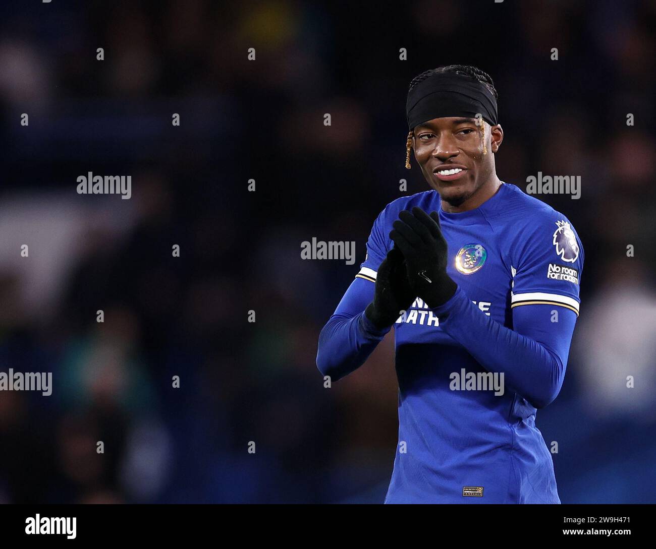 Londres, Royaume-Uni. 27 décembre 2023. Noni Madueke de Chelsea célèbre lors du match de Premier League à Stamford Bridge, Londres. Le crédit photo devrait se lire : David Klein/Sportimage crédit : Sportimage Ltd/Alamy Live News Banque D'Images