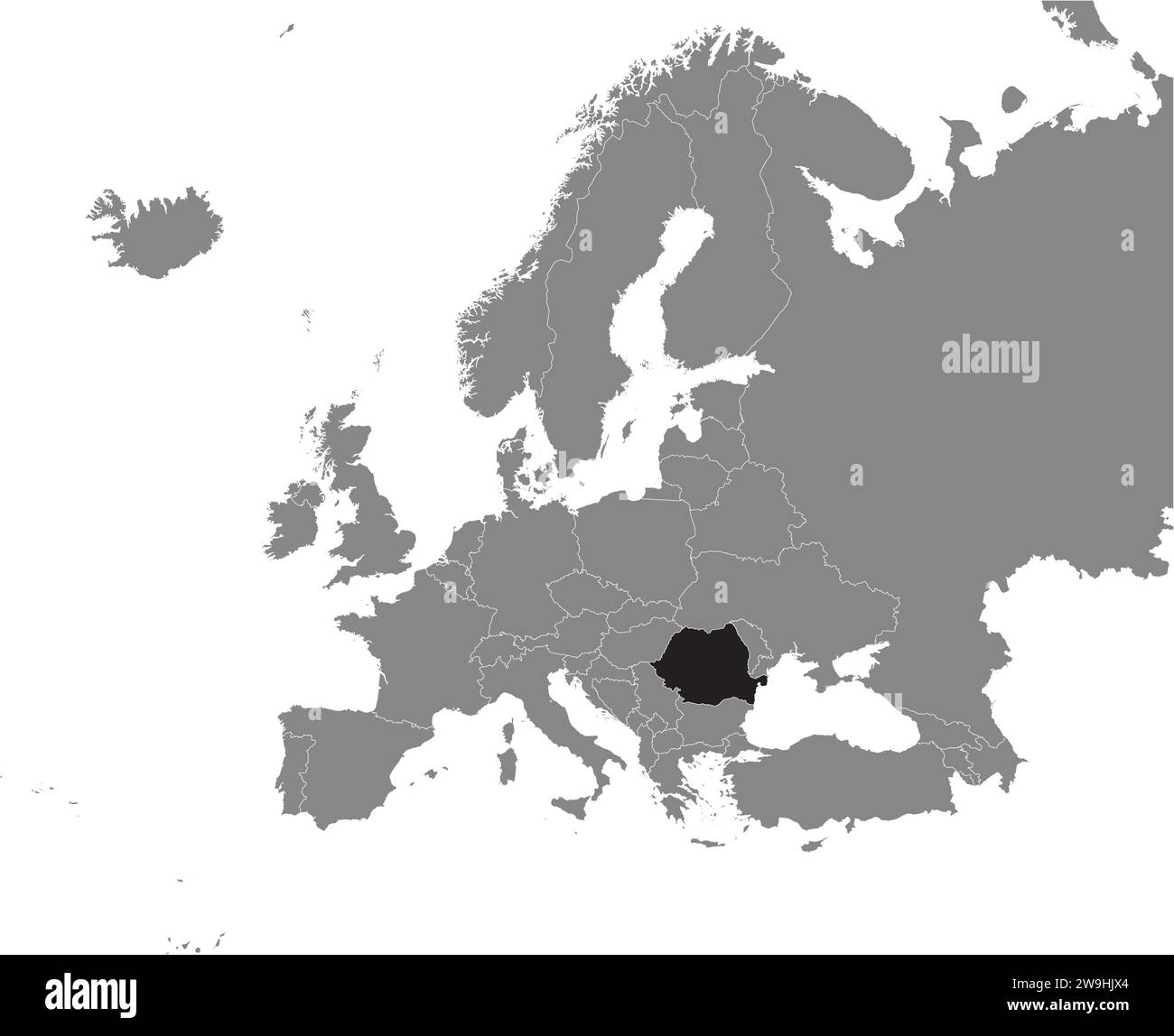 Carte de localisation de ROUMANIE, EUROPE Illustration de Vecteur