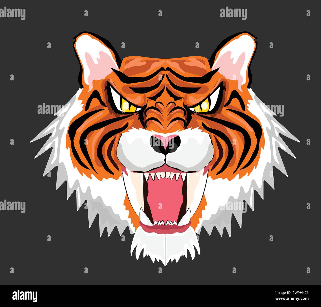 Visage tigre illustration Illustration de Vecteur