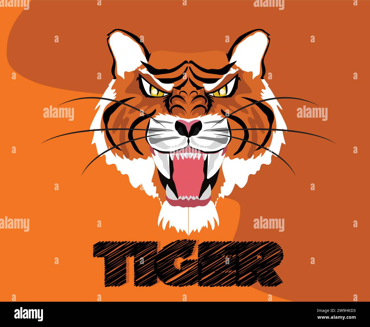 Visage tigre illustration Illustration de Vecteur