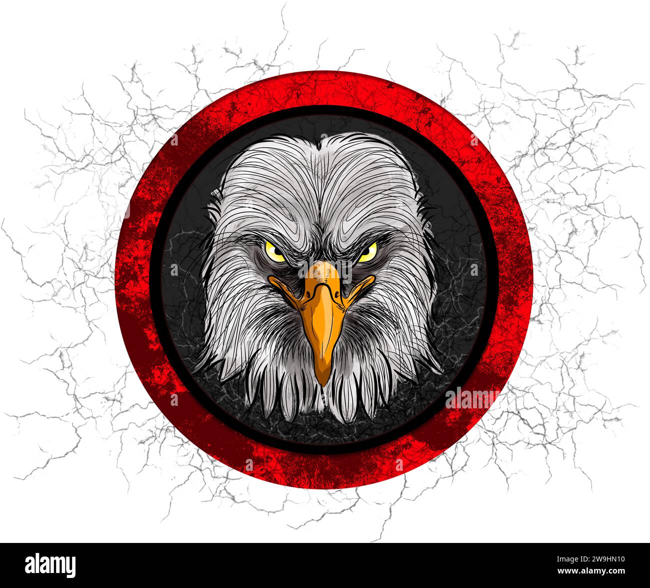 illustration de tête d'aigle américain Banque D'Images