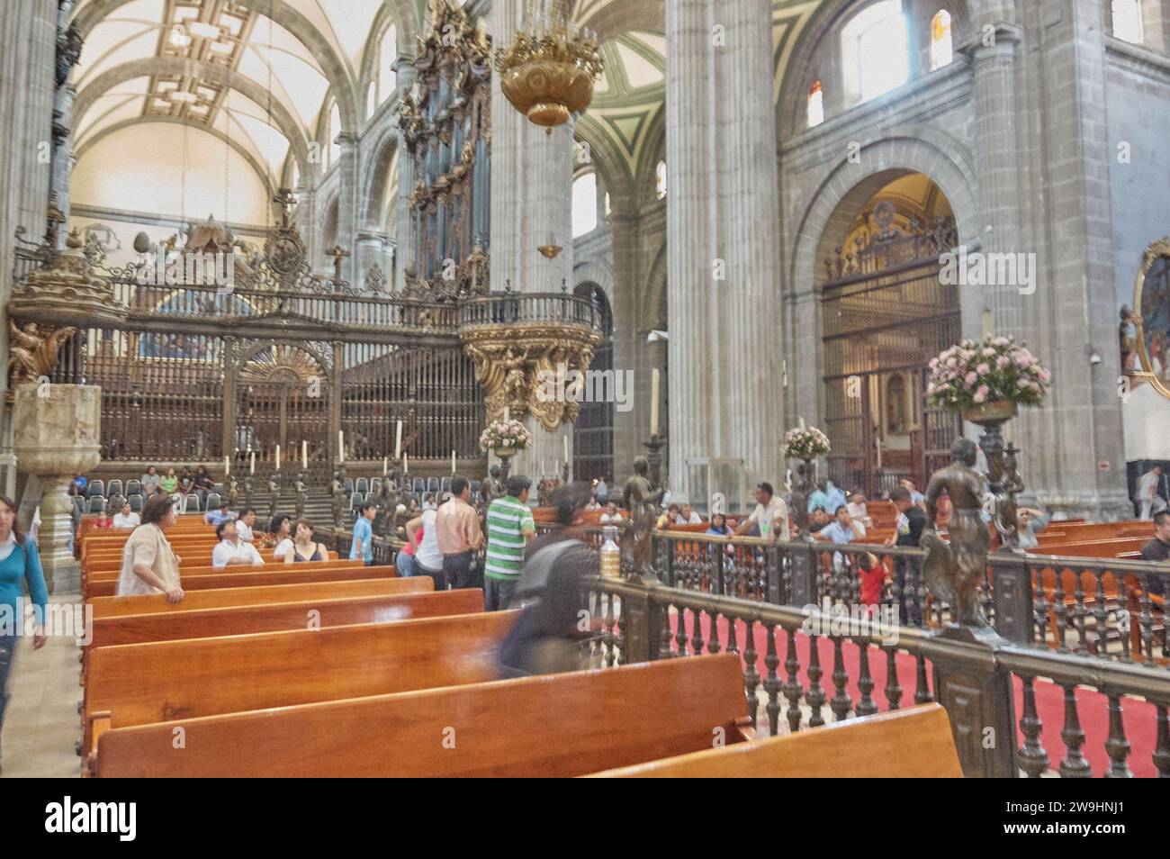 La Catedral Metropolitana de la Asunción de la Santísima Virgen María a los Cielos de la Ciudad de México, también conocida como Catedral de la Asunci Banque D'Images