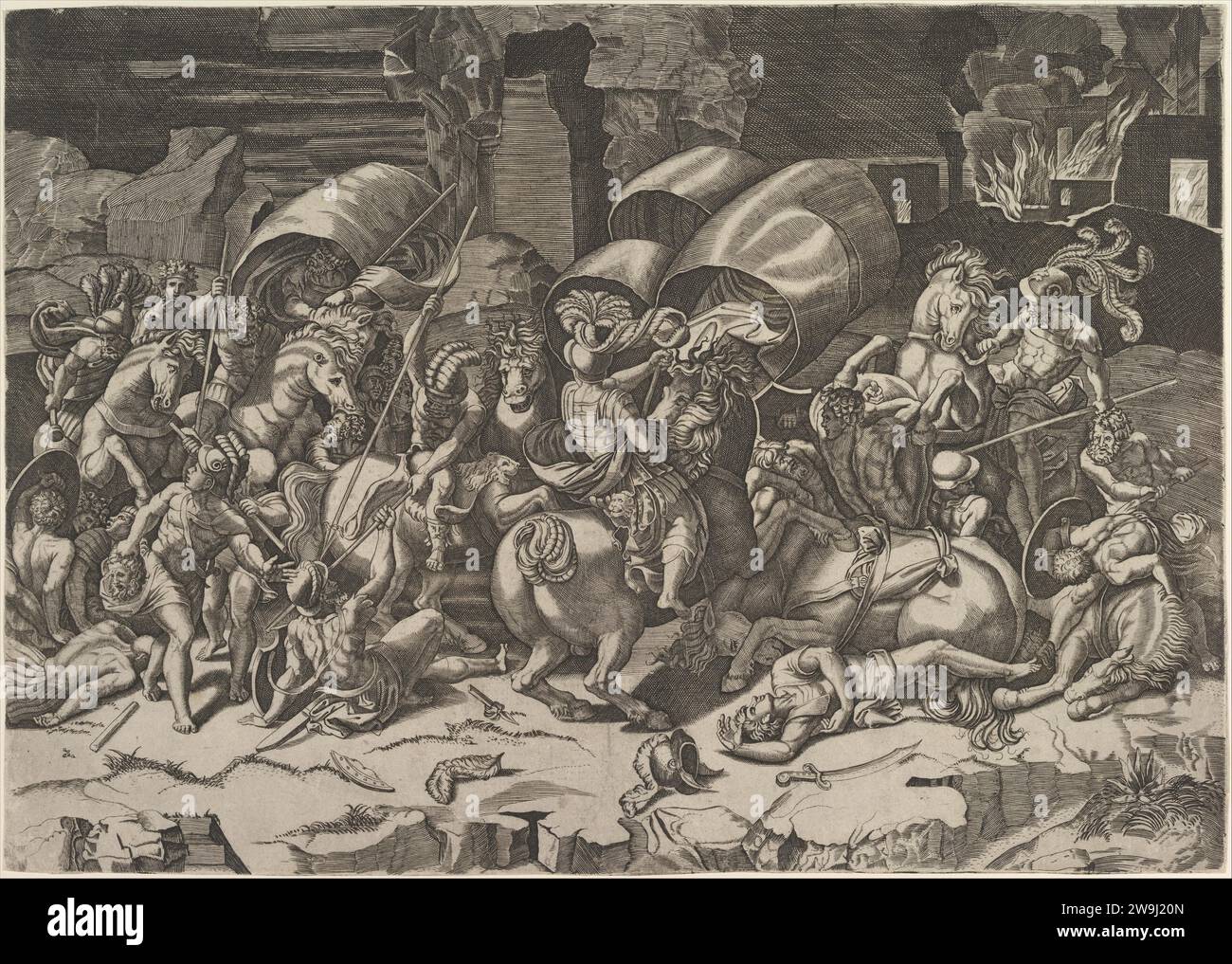 Bataille avec une Cutlass 1917 de Marco Dente Banque D'Images