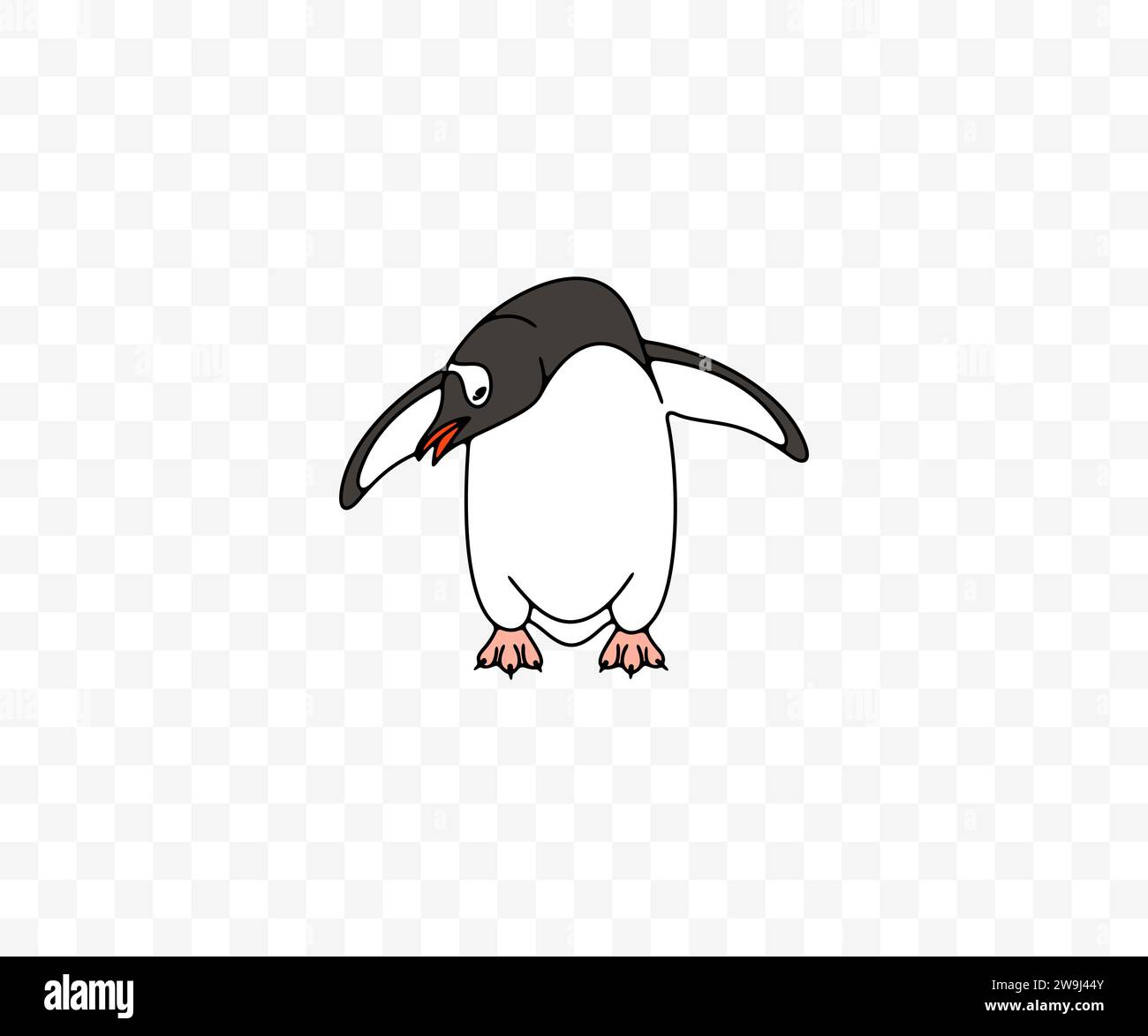 Pingouin subantarctique ou pingouin gentoo, design graphique. Animal, oiseau, aviaire, à plumes, antarctique et nature, conception vectorielle et illustration Illustration de Vecteur