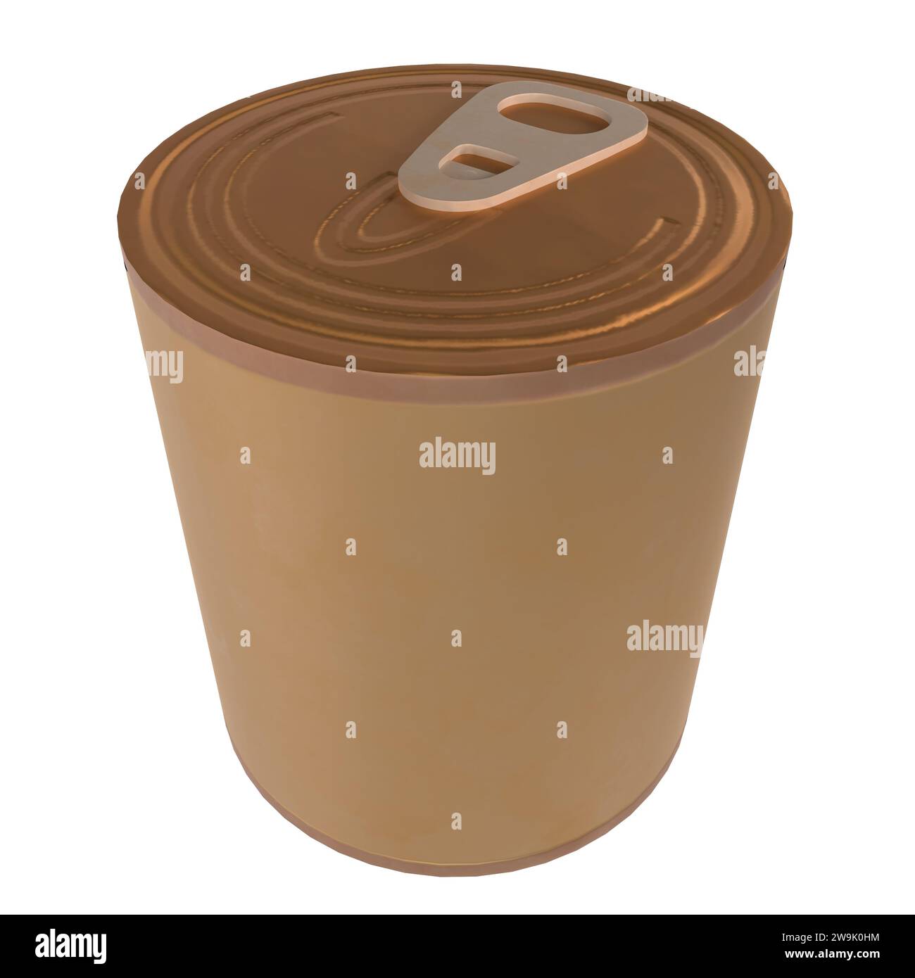 Étiquette CAN isolée sur fond blanc Banque D'Images