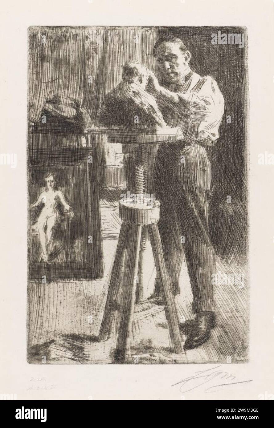 Zorn - Prince Paul Troubetzkoy I, NMG 11909. Banque D'Images