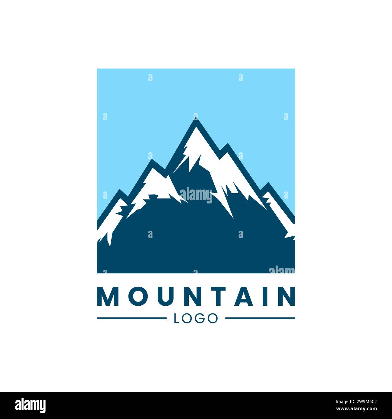 Logo de montagne. concept de conception de logo de montagne. Illustration de Vecteur