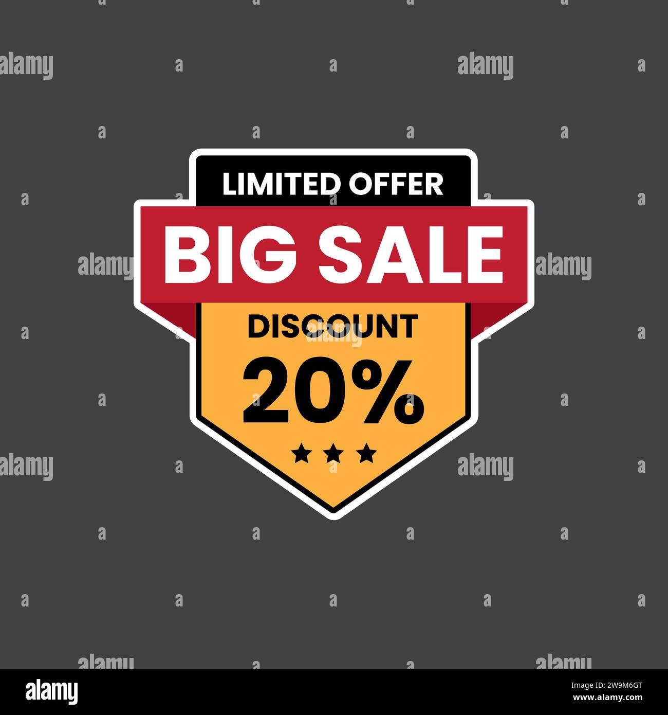 étiquette de vente. modèle de conception de bannière de vente Illustration de Vecteur