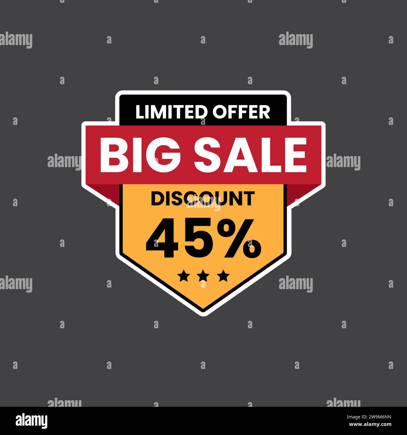 étiquette de vente. modèle de conception de bannière de vente Illustration de Vecteur