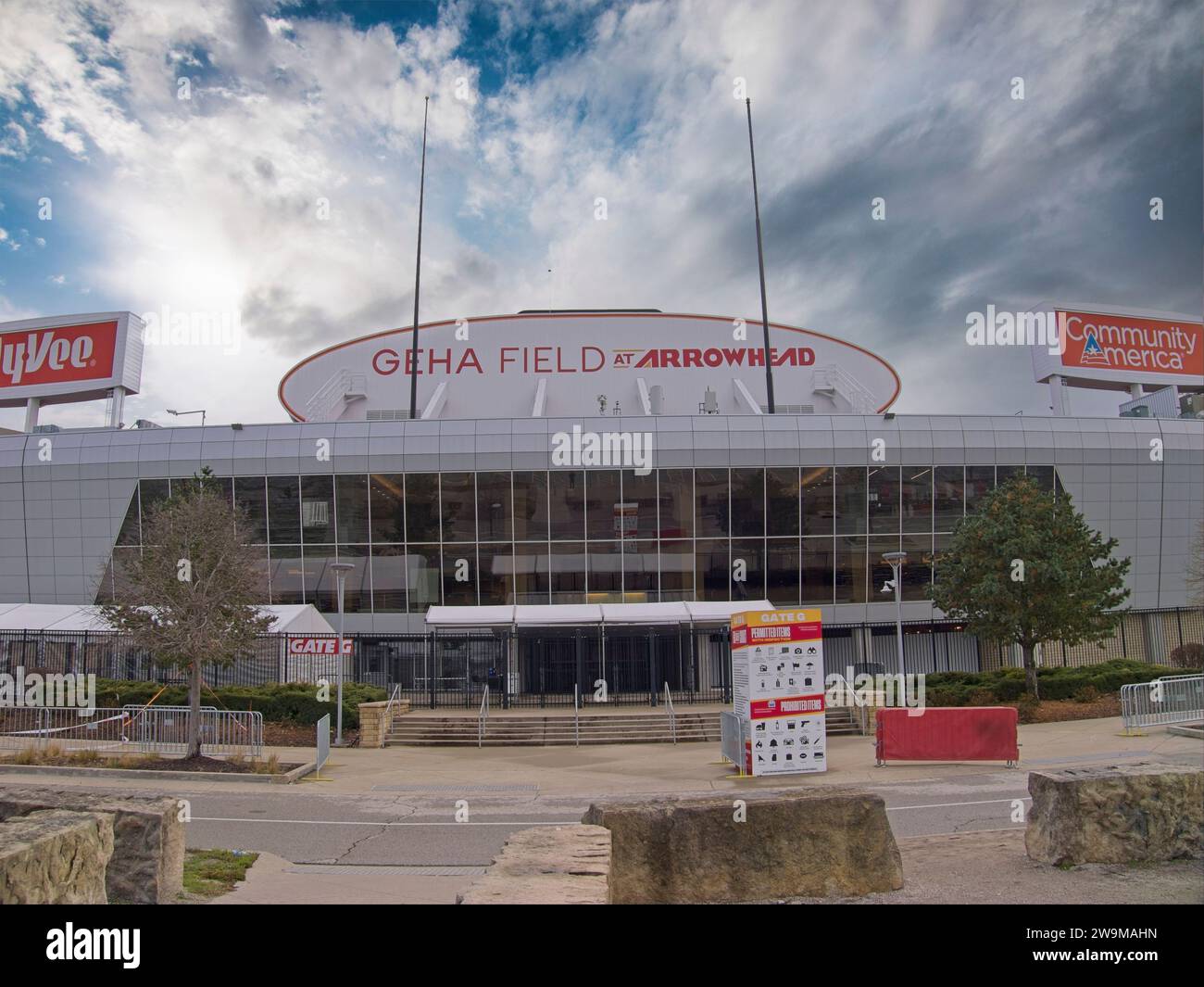 Kansas City, Missouri - 28 décembre 2023 : GEHA Field à Arrowhead Stadium - KC Chiefs football Banque D'Images